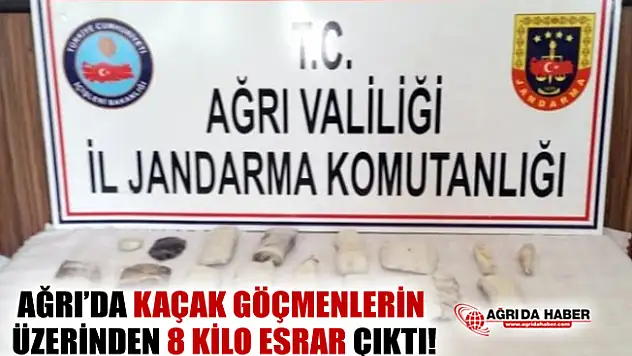 Ağrı'da Kaçak Göçmenlerin Üzerinden 8 Kilogram Esrar Çıktı