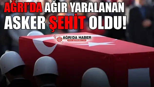 Ağrı'da Ağır Yaralanan Asker Şehit Oldu!