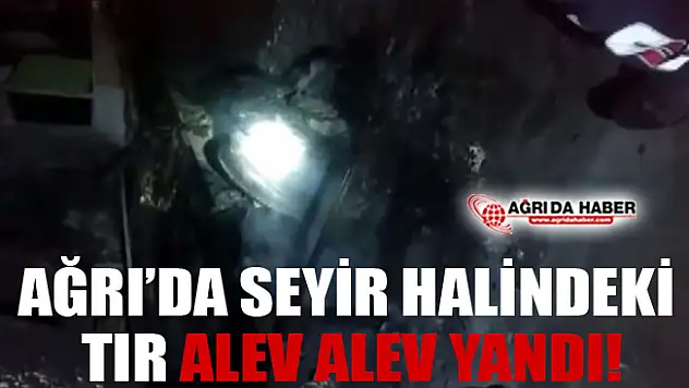 Ağrı'da Seyir Halinde Olan TIR Alev Alev Yandı!