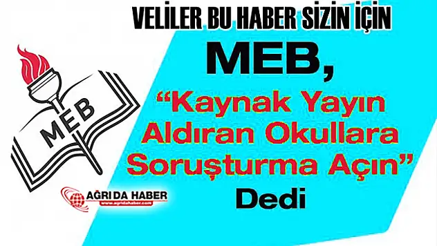 Milli Eğitim Bakanlığı Yardımcı Kitap Aldıran Okullara soruşturma uyarısı