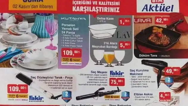 2 Kasım BİM Aktüel Ürünler Kataloğu (02.11.2018 BİM Aktüel)