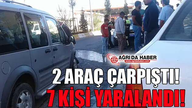 Ağrı'da Trafik Kazası (İki Otomobil Çarpıştı) 7 Yaralı!