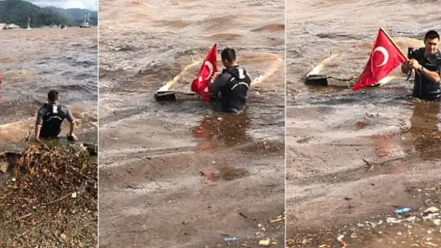 Sahil Güvenlik Türk Bayrağını Kurtardı