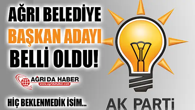 2019 Yerel Seçimler AK Parti Ağrı Belediye Başkan Adayı Belli Oldu!