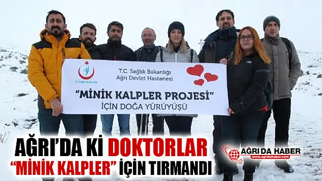 Ağrı'da Görevli Doktorlar 'Minik Kalpler' İçin Tırmandı