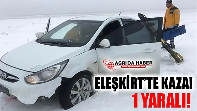 Ağrı Eleşkirt'te Trafik Kazası! 1 Kişi Yaralandı!