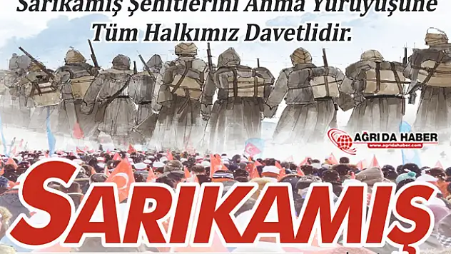 Ağrı Gençlik ve Spor İl Müdürlüğünden Sarıkamış Şehitlerini Anma Yürüyüşü