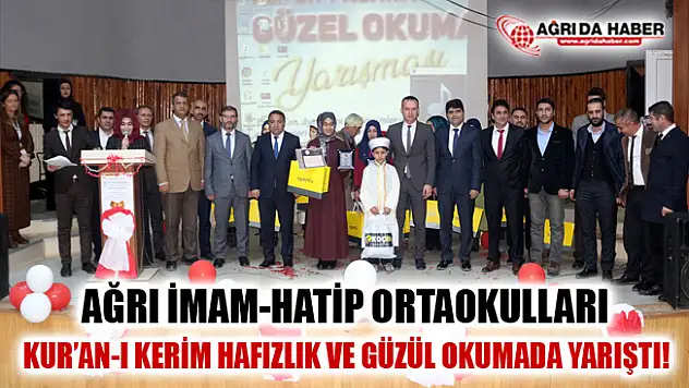 Ağrılı öğrenciler Hafızlık Ve Kur'an-ı Kerim'i Yüzünden Güzel Okumada yarıştılar