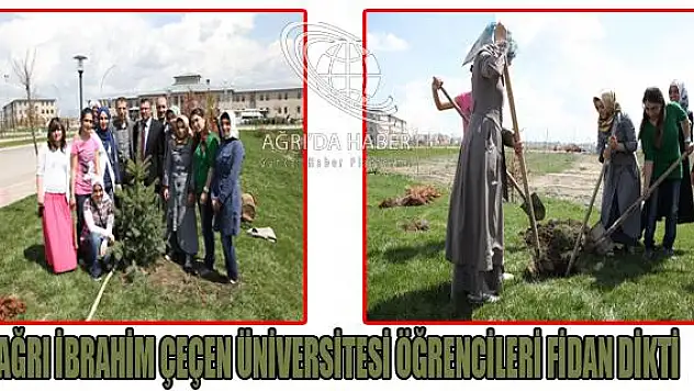 Ağrı İbrahim Çeçen Üniversitesi Öğrencileri 100 Fidan Dikti.Eğitim Fakültesi öğrencileri
