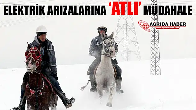 Ağrı'da Elektrik Arızalarına Atlarla Gidiyorlar!