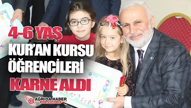 Ağrı  Müftülüğü 4-6 Yaş öğrencileri Karnelerini aldı