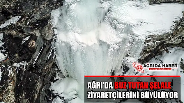Ağrı Taşlıçay'da Buz Tutan Şelale'den Görsel Şölen