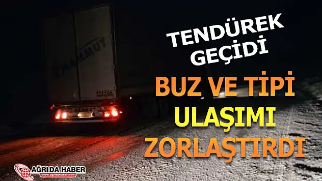 Ağrı Tendürek Geçidi'nde Tipi Ulaşımı Kapattı