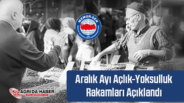 Memur-Sen Aralık Ayı Açlık-Yoksulluk Rakamlarını Açıklandı