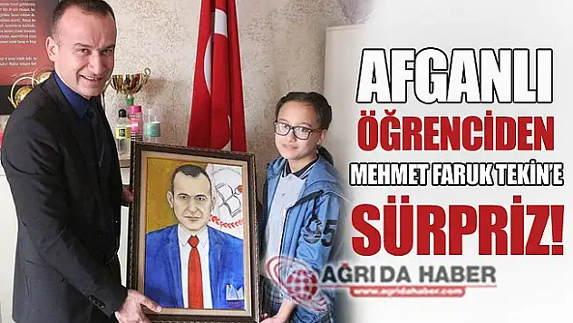 Afganlı Minik Öğrenciden Milli Eğitim Müdürü'ne Sürpriz!