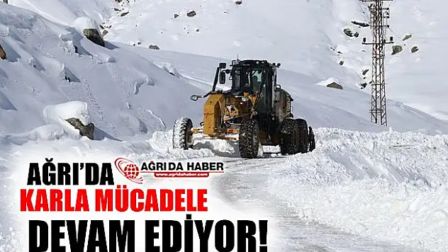 Ağrı'da Ekipler Karla Mücadeleye Devam Ediyor!