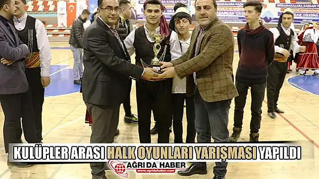 Ağrı'da Kulüpler Arası Halk Oyunları İl Birinciliği Yarışması Yapıldı