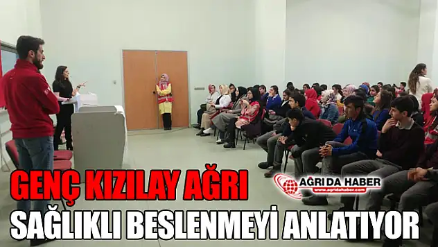 Genç Kızılay Ağrı Gençlere Sağlıklı Beslenmeyi Anlatıyor