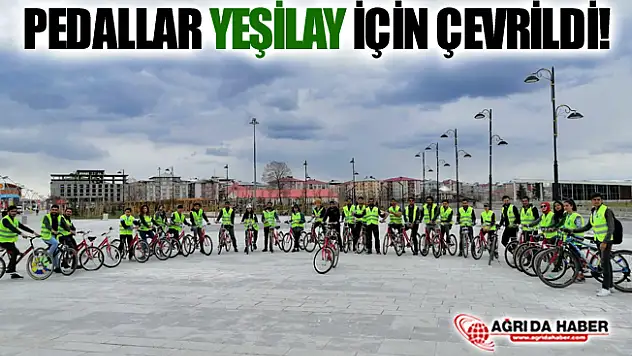 Ağrı'da Pedallar Yeşilay İçin Çevrildi