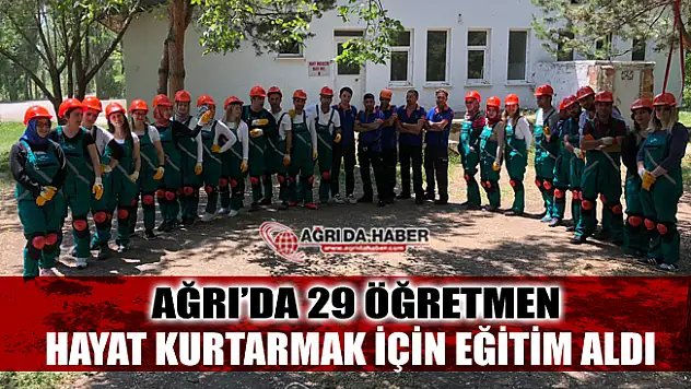 Ağrı'da 29 Öğretmen Hayat Kurtarmak için Arama Kurtarma Eğitimi aldı
