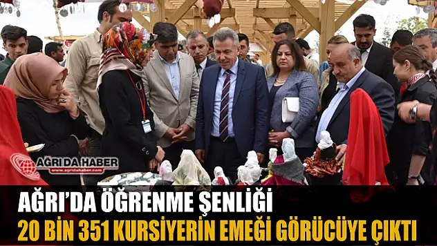 Ağrı'da Öğrenme Şenliği: 20 Bin 351 Kursiyer hünerlerini sergiledi
