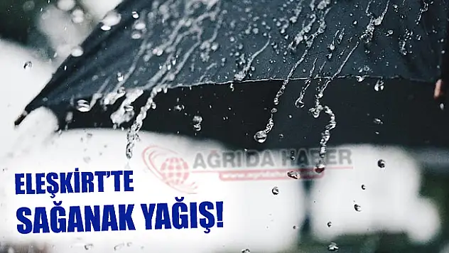 Eleşkirt'te Sağanak Yağış Hayatı olumsuz Etkiledi!