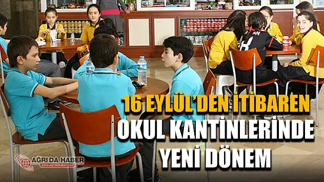 Bu Tarihten İtibaren Okul Kantinlerinde yeni uygulama