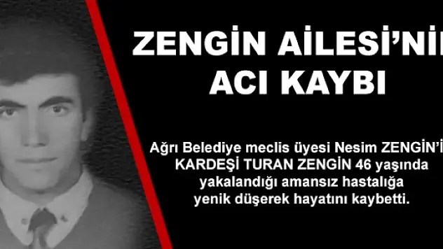Zengin Ailesinin Acı Kaybı! Turan Zengin Vefat Etti