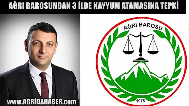 Ağrı Barosundan Van Mardin ve Diyarbakır Belediyelerine Kayyum Atanmasına Tepki