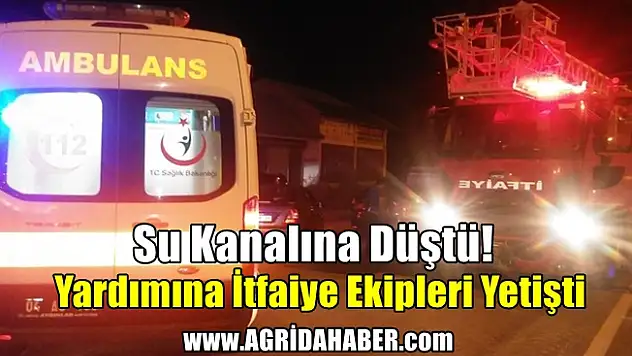 Su Kanalına Düştü! Yardımına İtfaiye Yetişti