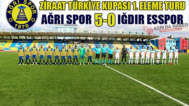 Ziraat Türkiye Kupası 1. Eleme Turu Ağrıspor 5-0 Iğdır Esspor