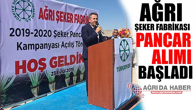 Ağrı Şeker Fabrikası Pancar Alımına Başladı!