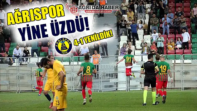 Ağrı Spor Yine Üzdü! Amed Sportif 4 - 1 Ağrı Spor