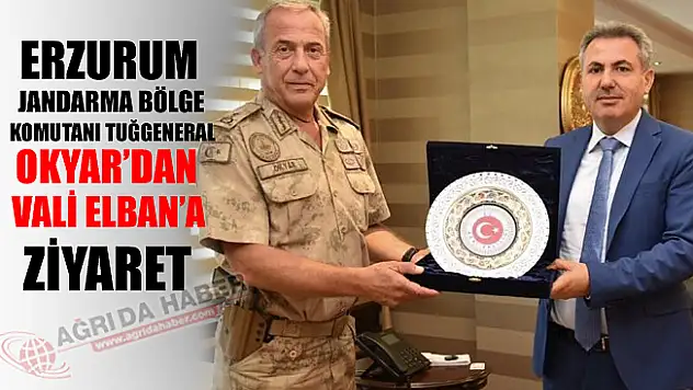 Erzurum Jandarma Komutanı OKYAR'dan Vali Süleyman ELBAN'a ziyaret