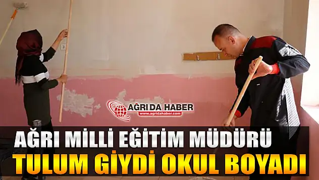 Mehmet Faruk Tekin Öğretmenlere Sürpriz Yaptı! Tulum giyip Okul Boyadı