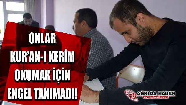 Ağrı'da Görme Engelli Vatandaşlar kabartma (Braille) alfabesiyle Kur'an-ı Kerim Hatmetti