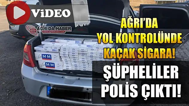Ağrı'da Yol kontrolünde Kaçak Sigara Yakalatan 2 Kişi Polis Çıktı Video