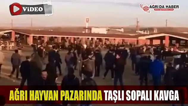 Ağrı Hayvan Pazarında Sopalı Kavga Kameralara Yansıdı