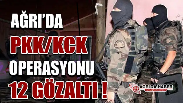 Ağrı Merkez ve İlçelerinde Terör Operasyonu! 12 Gözaltı