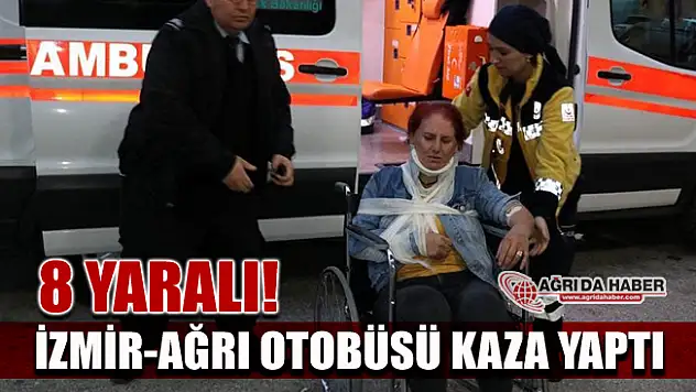 İzmir- Ağrı Seferini Yapan Otobüs Şarampole Devrildi! 8 Yaralı