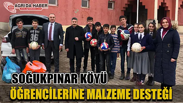 Ağrı GSİM'den Soğukpınar Köyüne Spor Malzemesi Desteği