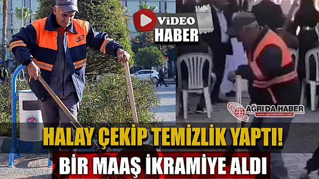 Halay Çekerek Temizlik Yapan İşçiye Bir Maaş İkramiye verildi