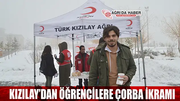 Kızılay Ağrı Şubesinden öğrencilere çorba ikramı