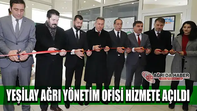 Yeşilay Ağrı Şubesi Ofisi Hizmete Açıldı