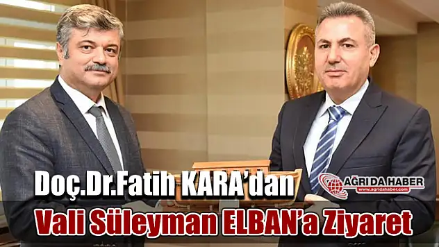 Halk Sağlığı Genel Müdürü Doç.Dr.Fatih KARA Ağrı'da