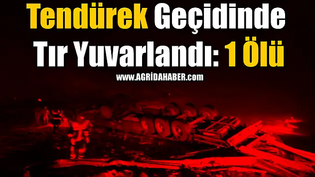 Tendürek Geçidinde Tır yuvarlandı: 1 Ölü