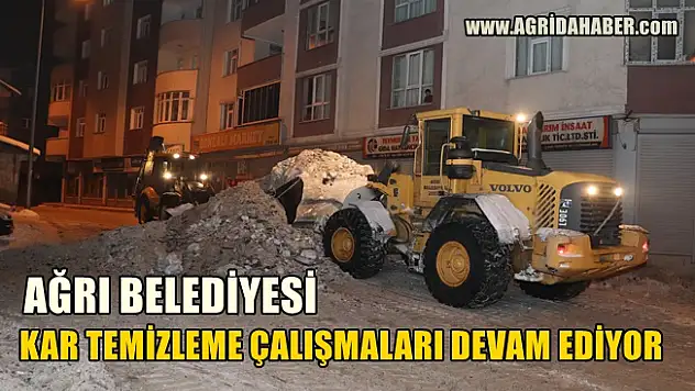 Ağrı Belediyesi Karla Mücadele Çalışmalarına Devam Ediyor