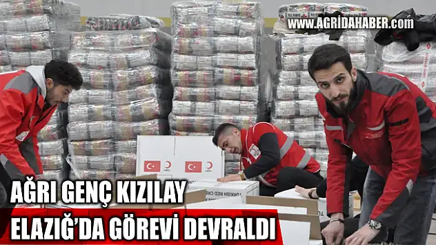 Ağrı Genç Kızılay Gönüllüleri Elazığ'da Görevi Devraldı