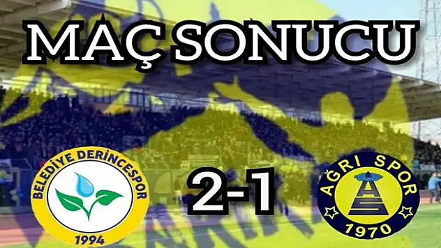 Ağrı Spor Derince Spor'a 2-1 Yenildi