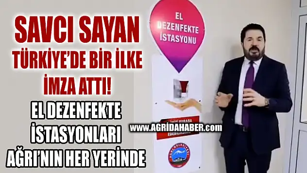 Ağrı Belediyesinden Bir İlk! El Dezenfekte İstasyonu Kurdu